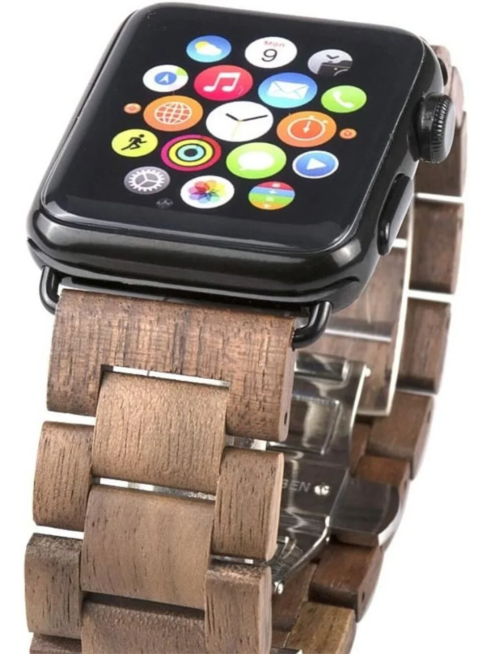 Men's Coffee Brown Analog Natural Hardwood Compatible Waterproof Wooden Watch